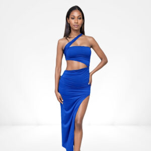 Azure Allure Cutout Maxi Dress