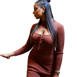 Mahogany Lace-Front Midi