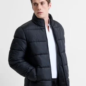 Funnel Neck Recycled Puffer Jacket