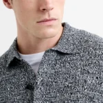 Long Sleeve Melange Knitted Shirt