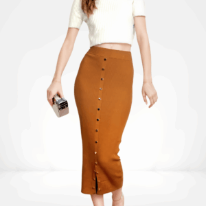 Amber Cascade Midi Skirt