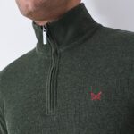 French Rib Half Zip Sweatshirt (4 Colours) - Navy Blue, X Large